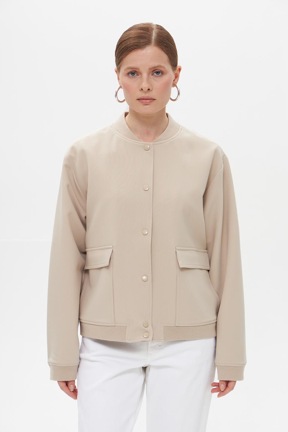 Жакет UNQ бежевый приталенный