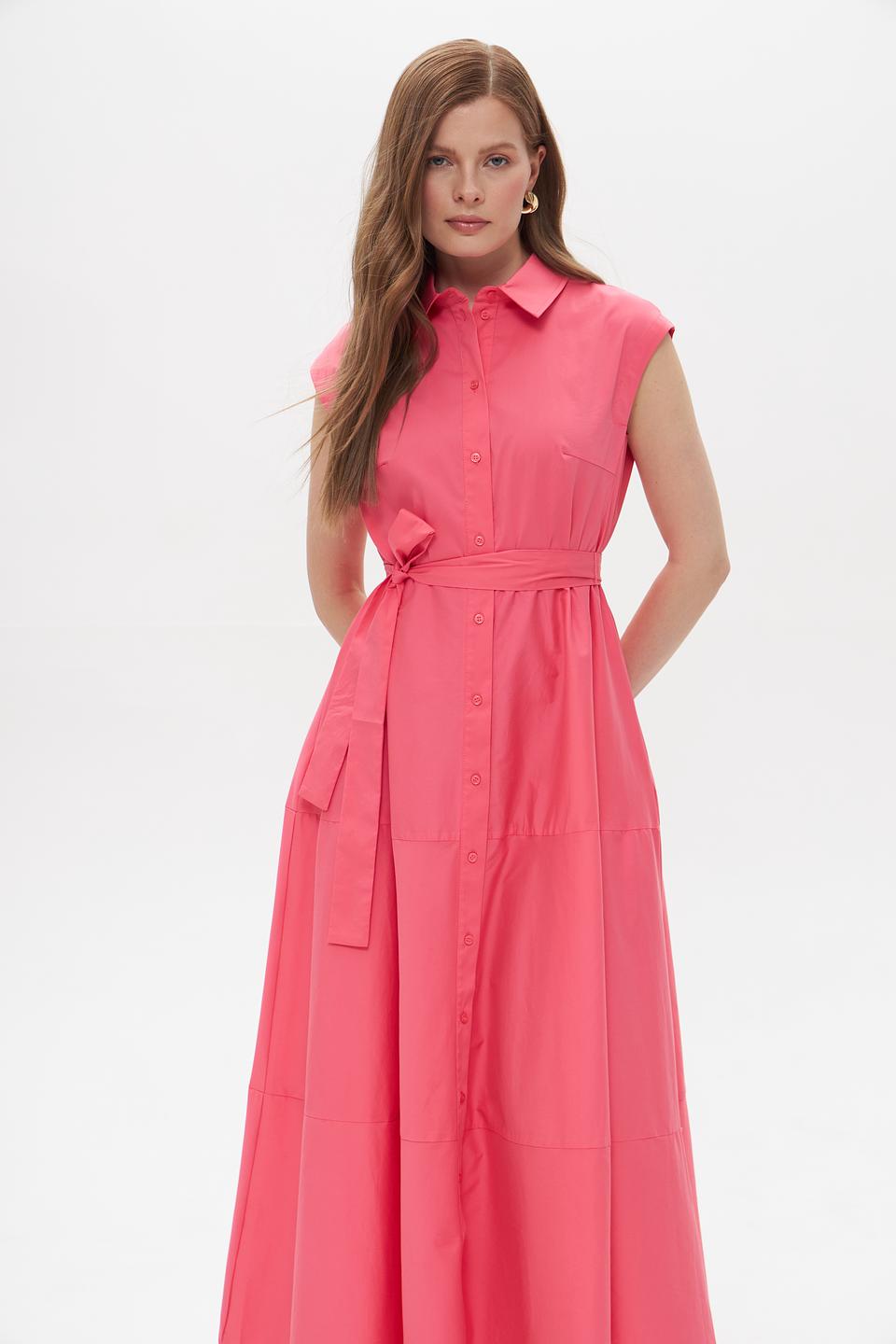 Платье Catnoir приталенное коралловое