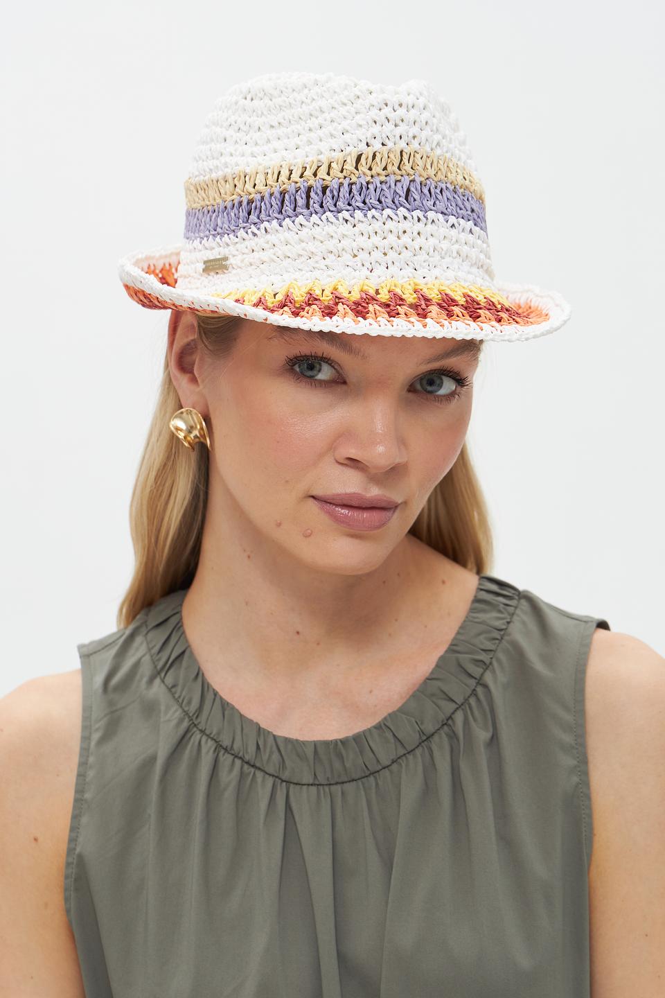 Шляпа Seeberger с многоцветной отделкой