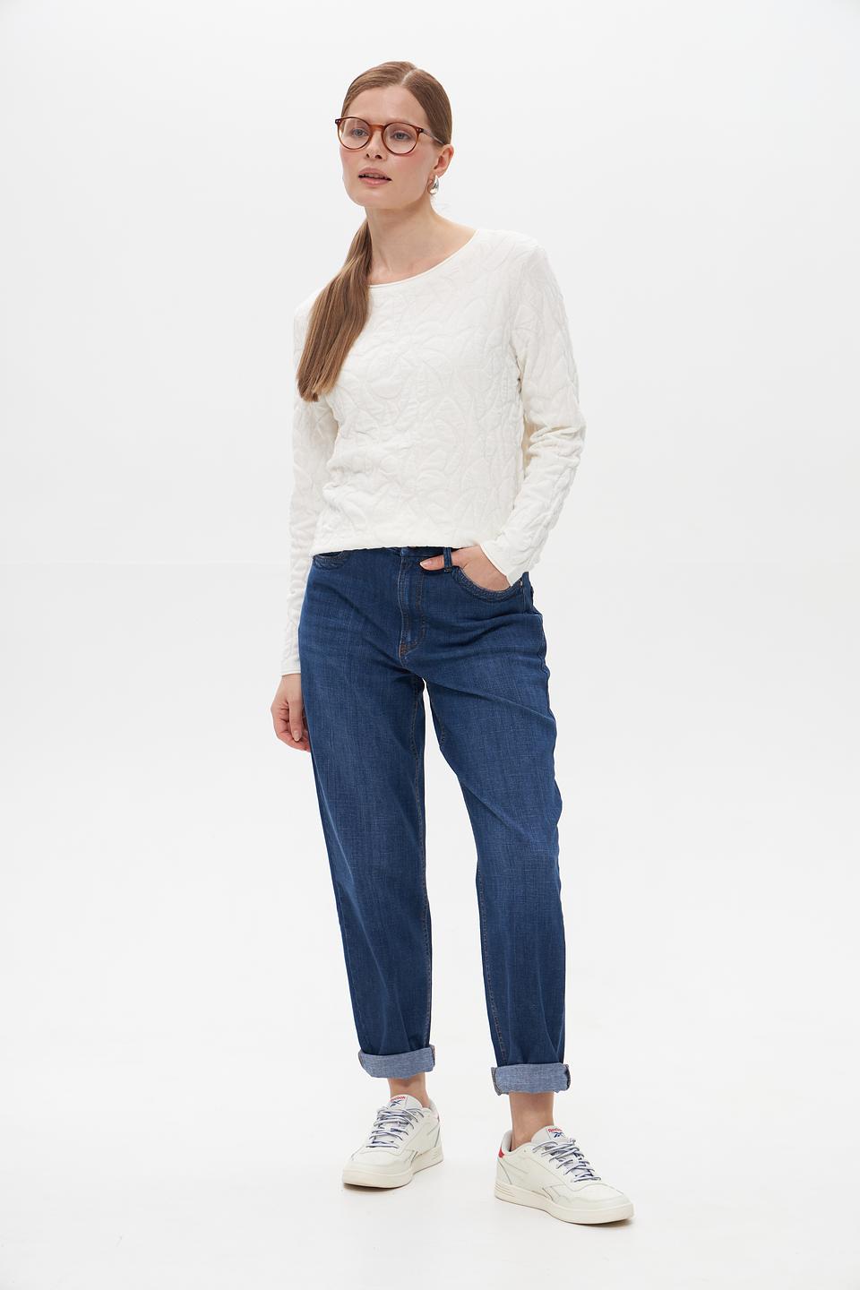 Пуловер Betty and Co стеганый молочный