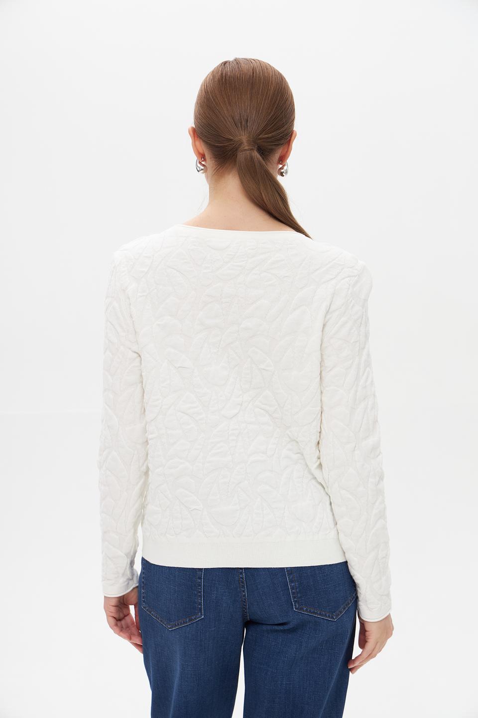 Пуловер Betty and Co стеганый молочный