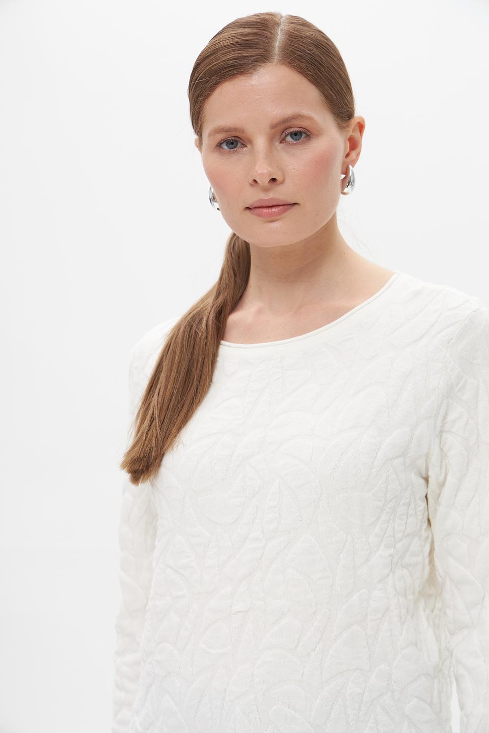 Пуловер Betty and Co стеганый молочный