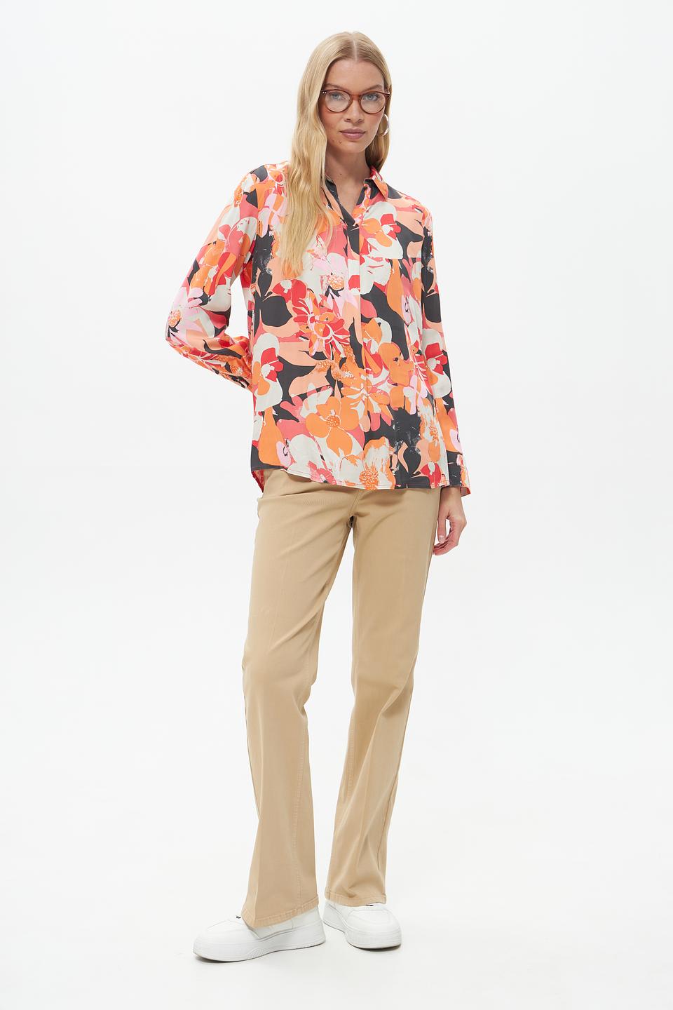 Блузка Lebek с цветочным принтом