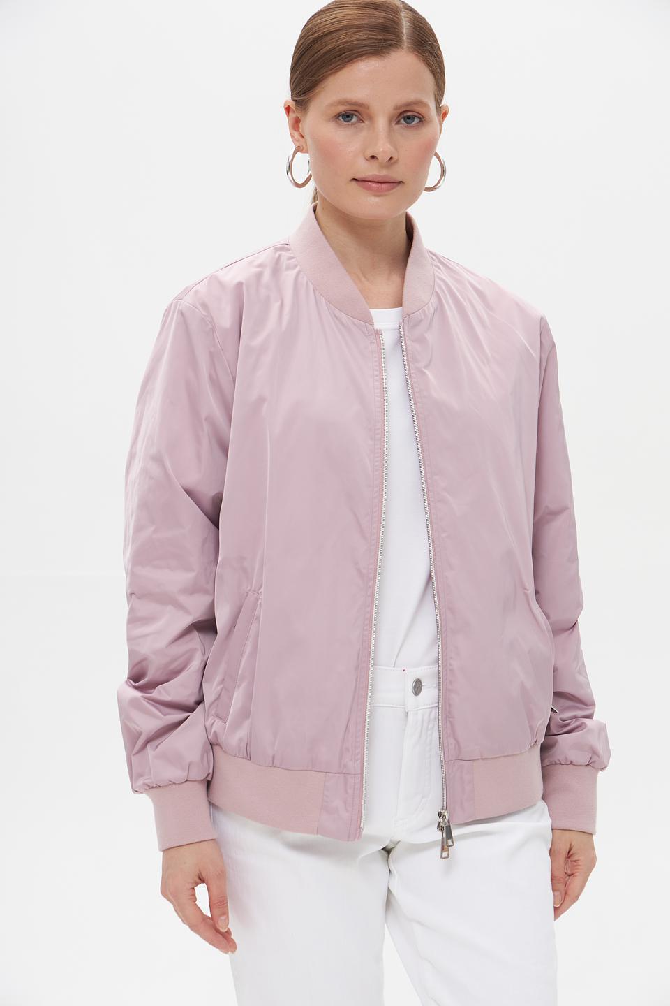 Куртка White Label бомбер пудрово-розовая