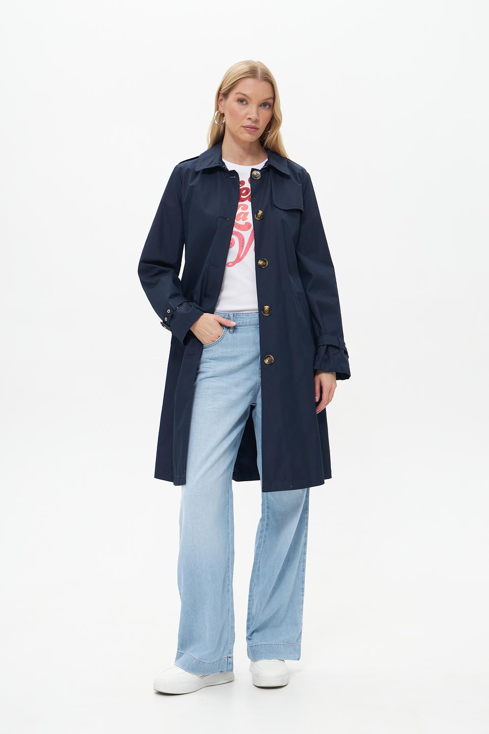 Плащ White Label тёмно-синий