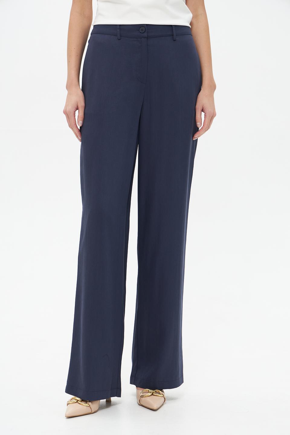 Брюки клеш Croche темно-синие