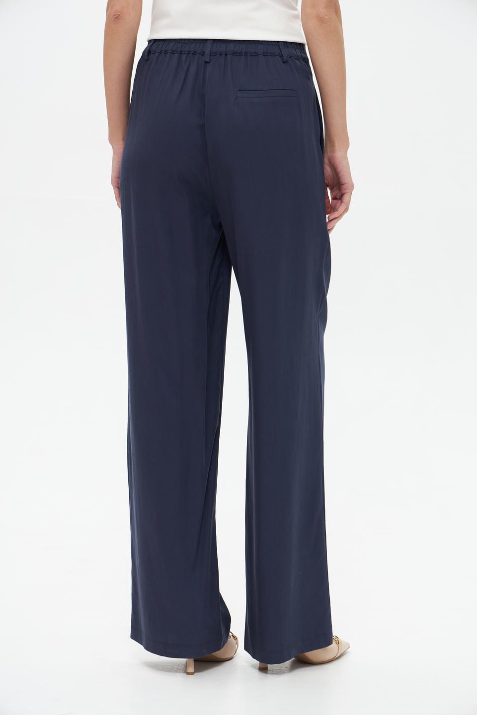 Брюки клеш Croche темно-синие