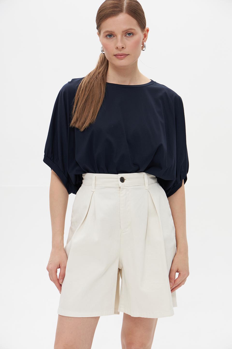 Футболка Croche с рукавом-фонарик