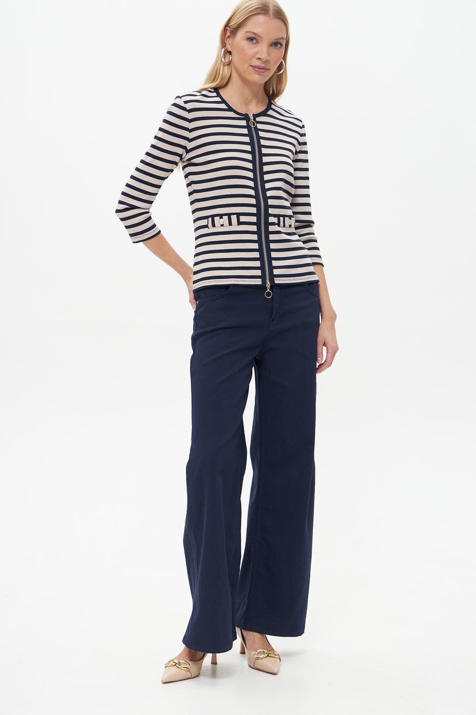 Джинсы Croche клеш тёмно-синие