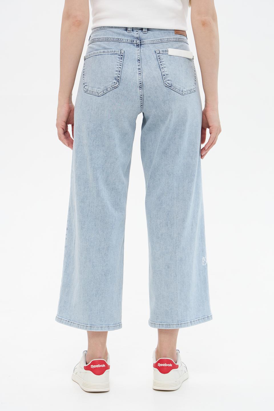 Джинсы Angels с вышивкой голубые