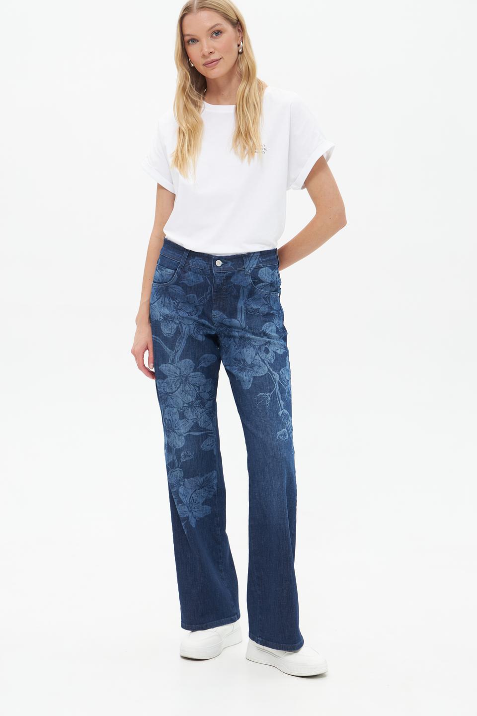 Джинсы Angels с цветочным принтом