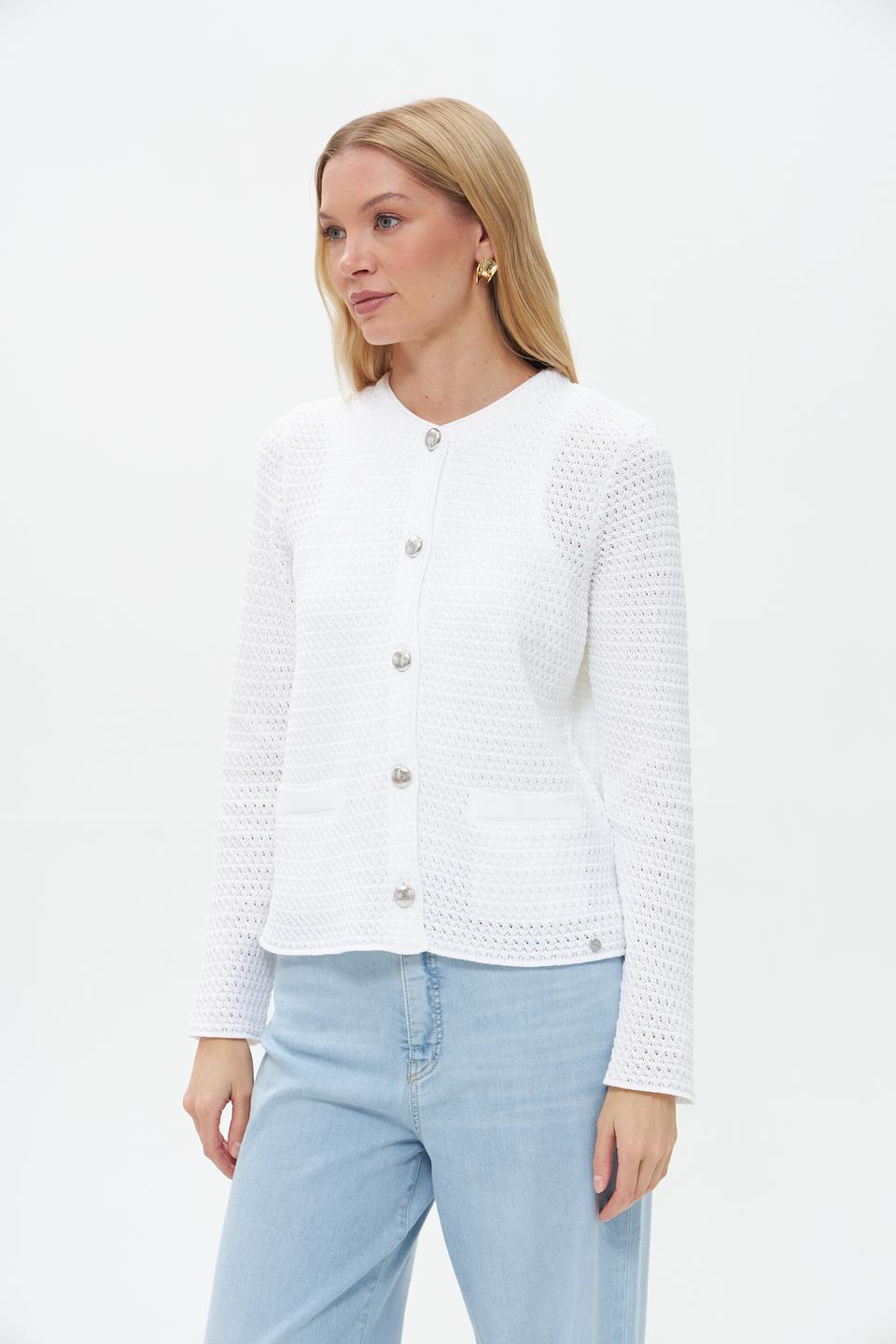 Жакет Gollehaug ажурный белый