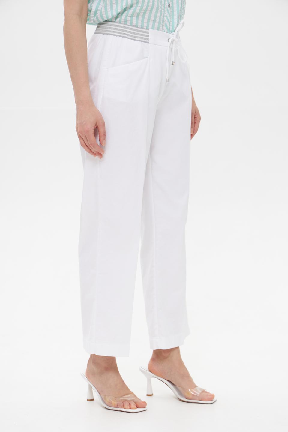Брюки Toni collection белые с поясом