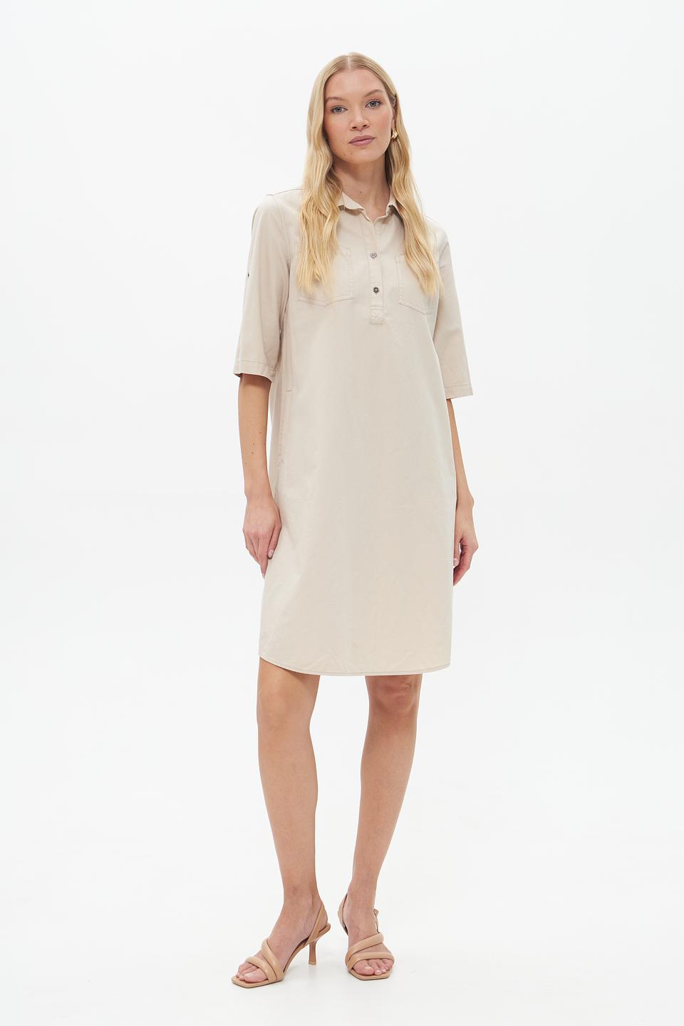 Платье Catnoir приталенное бежевое