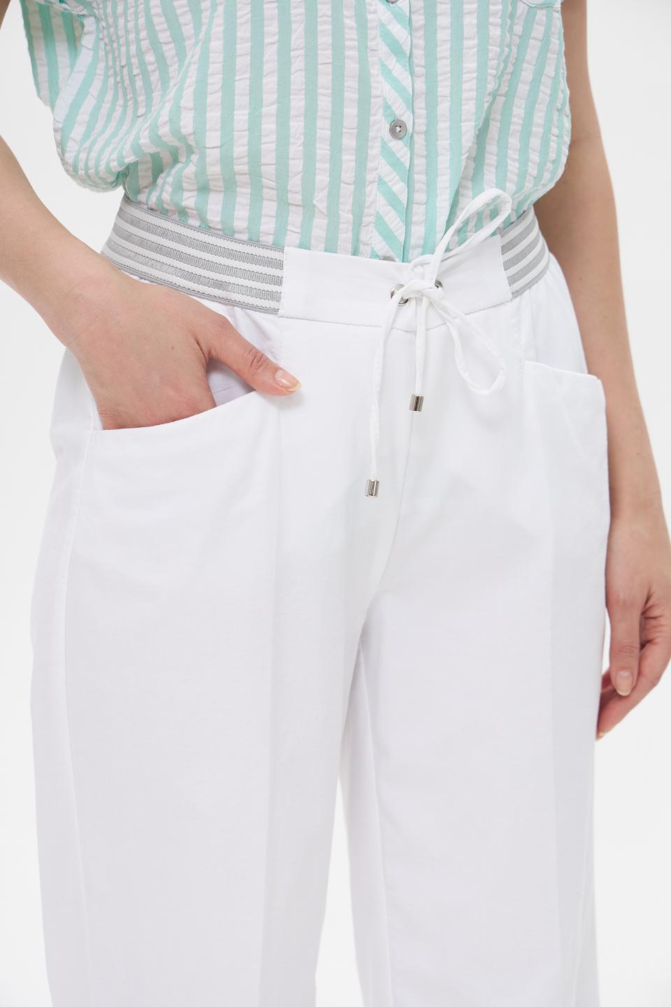 Брюки Toni collection белые с поясом