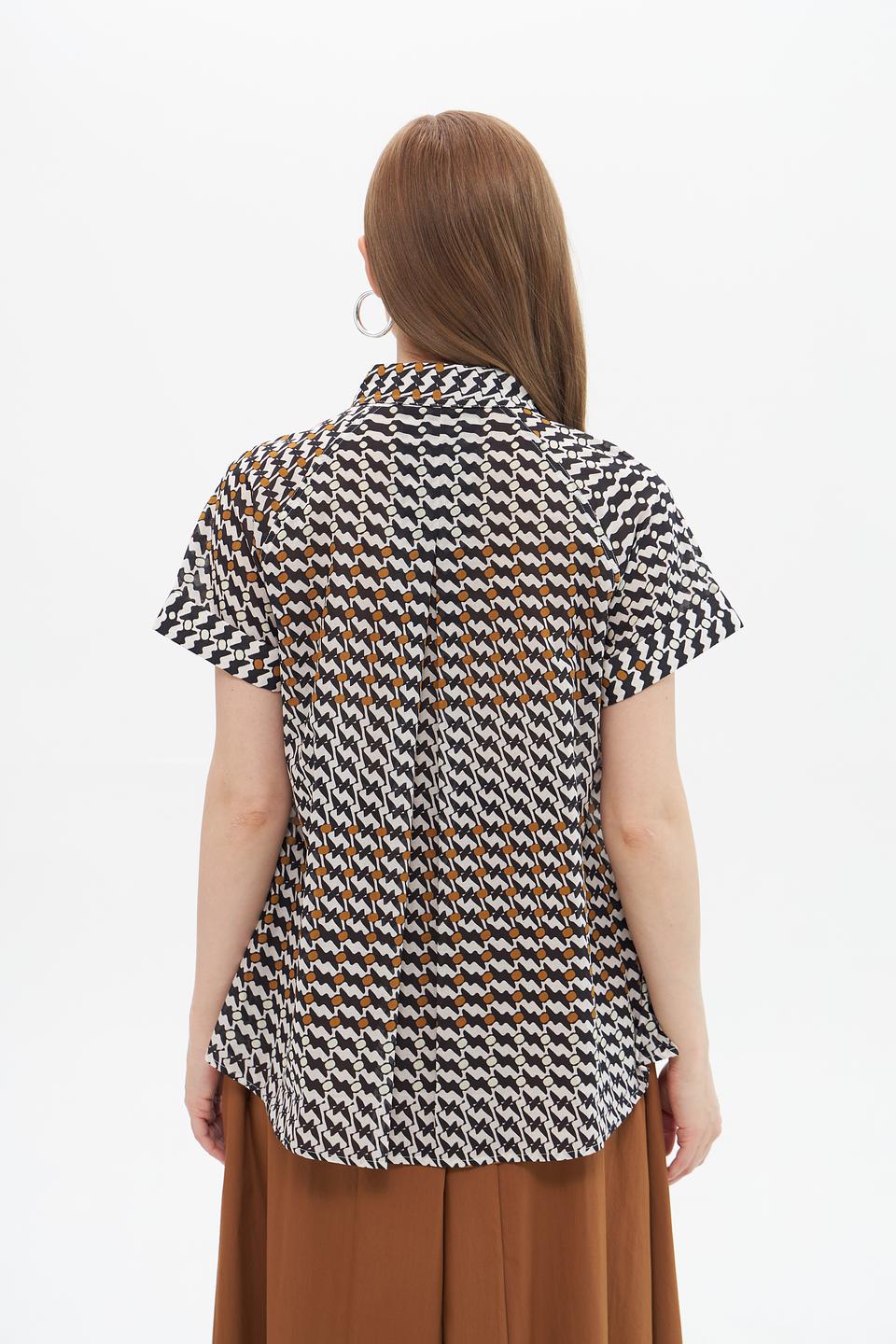 Блуза Catnoir с геометрическим принтом