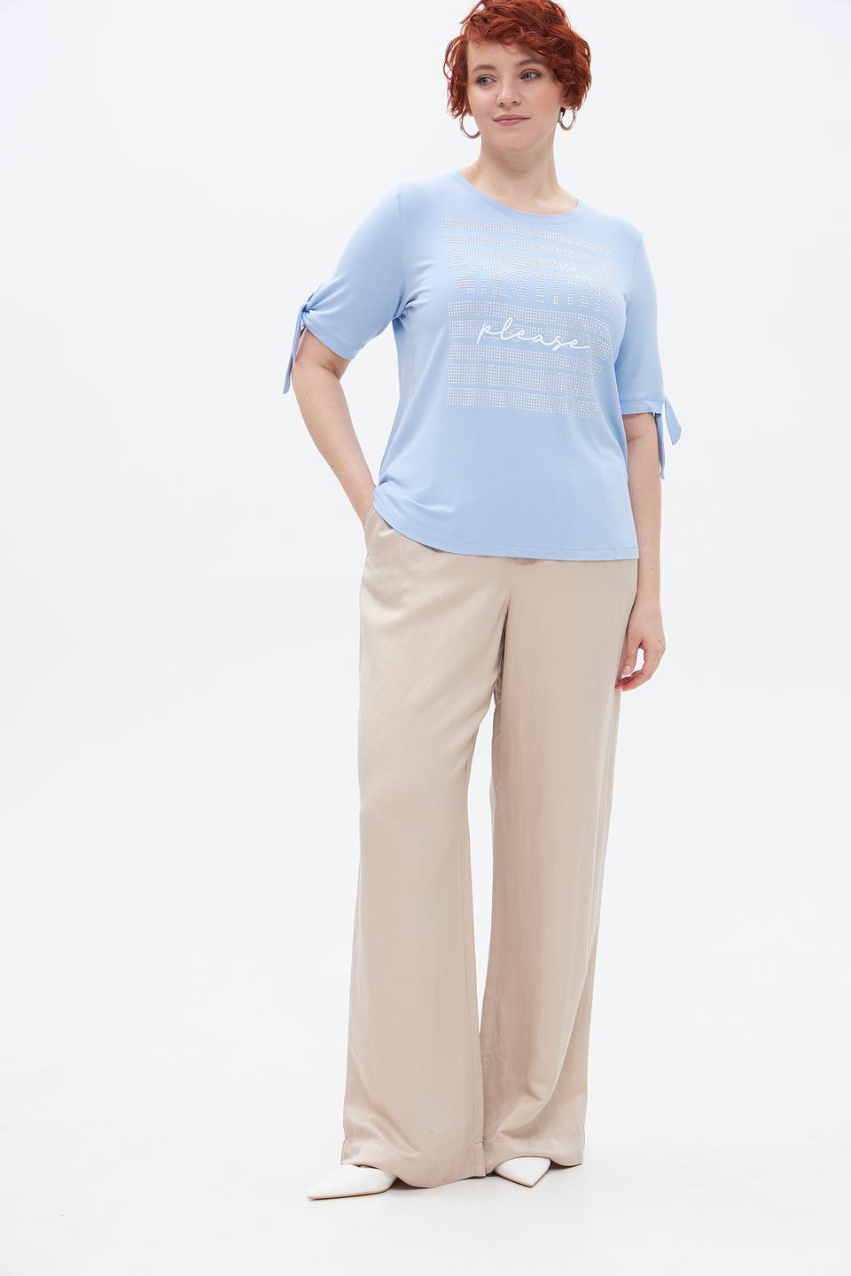 Футболка Tuzzi с вышивкой голубая