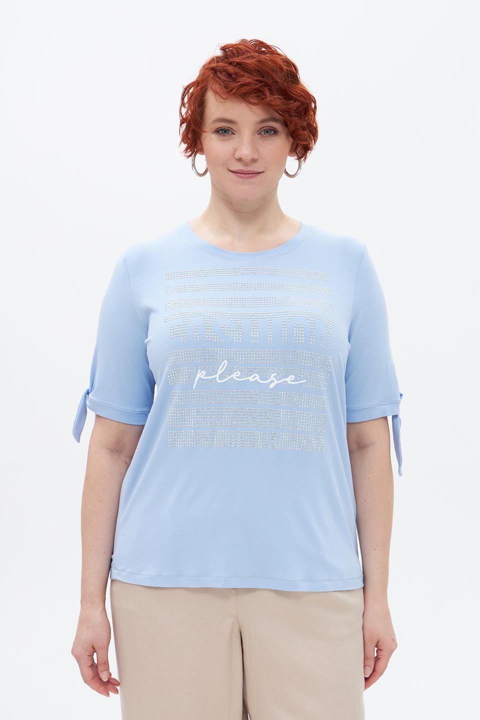 Футболка Tuzzi с вышивкой голубая
