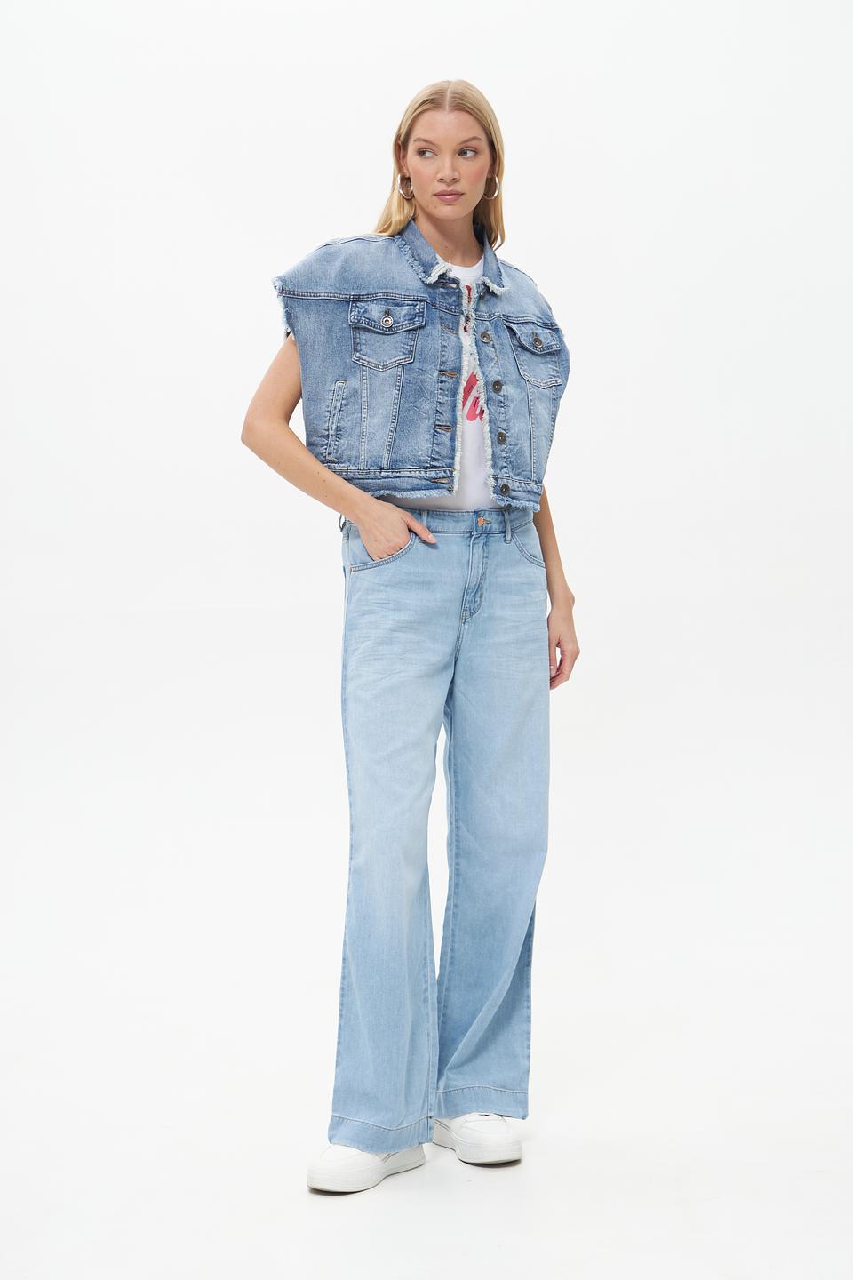 Жилет Frieda and Freddies джинсовый с мехом