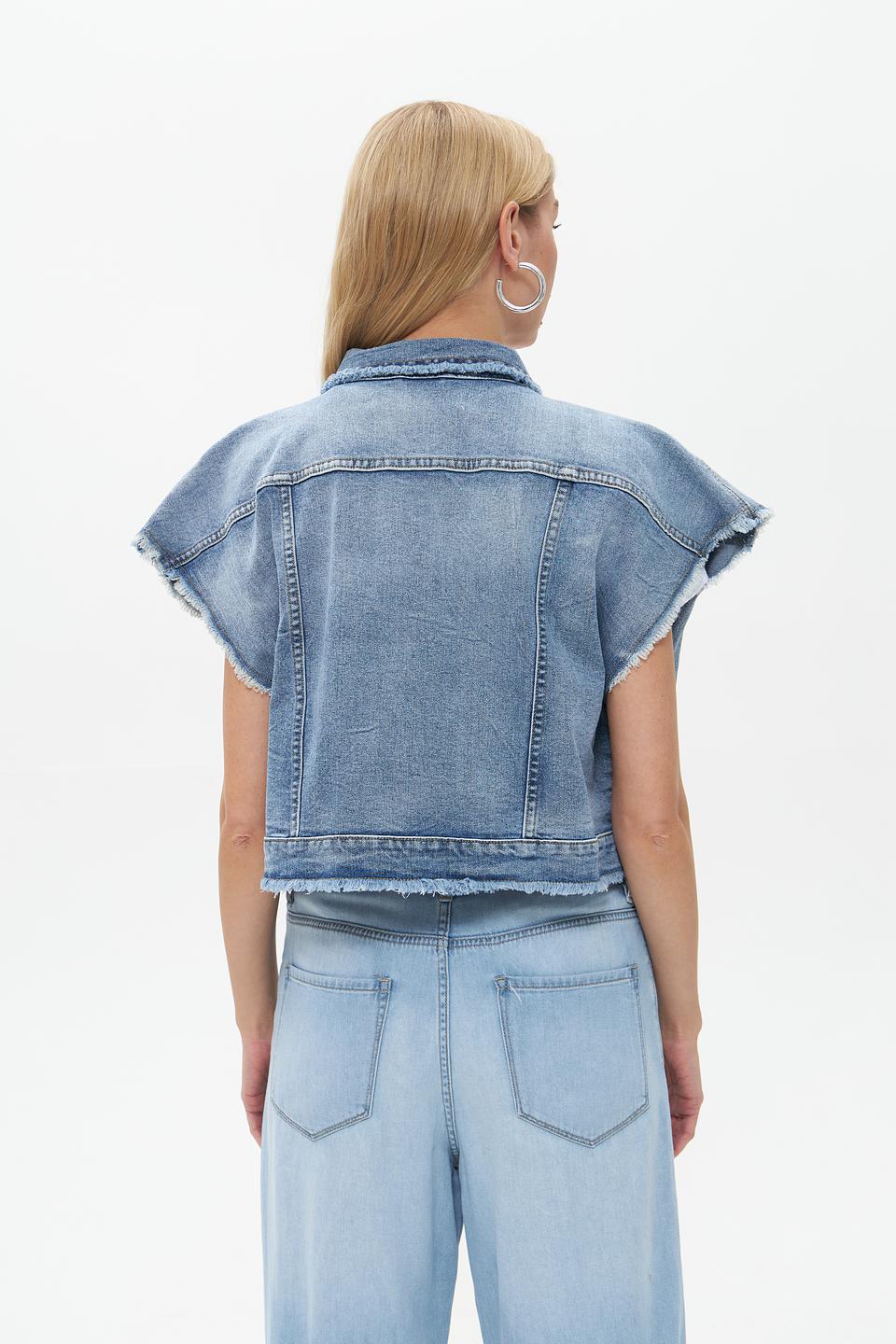 Жилет Frieda and Freddies джинсовый с мехом