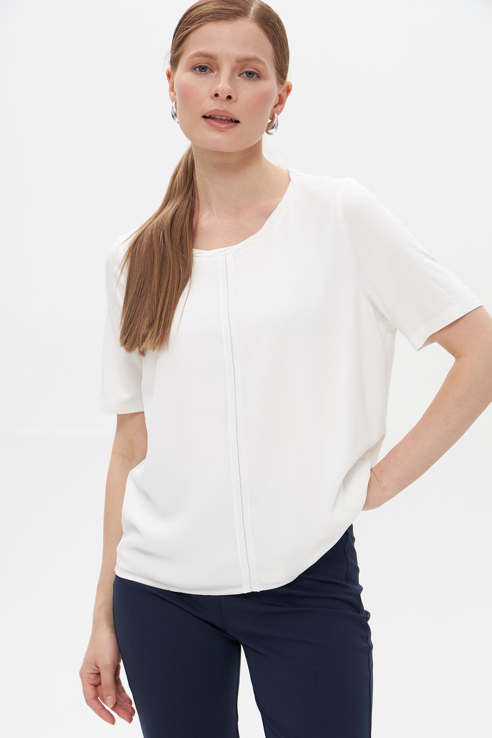 Блузка Frank Walder белая с разрезами