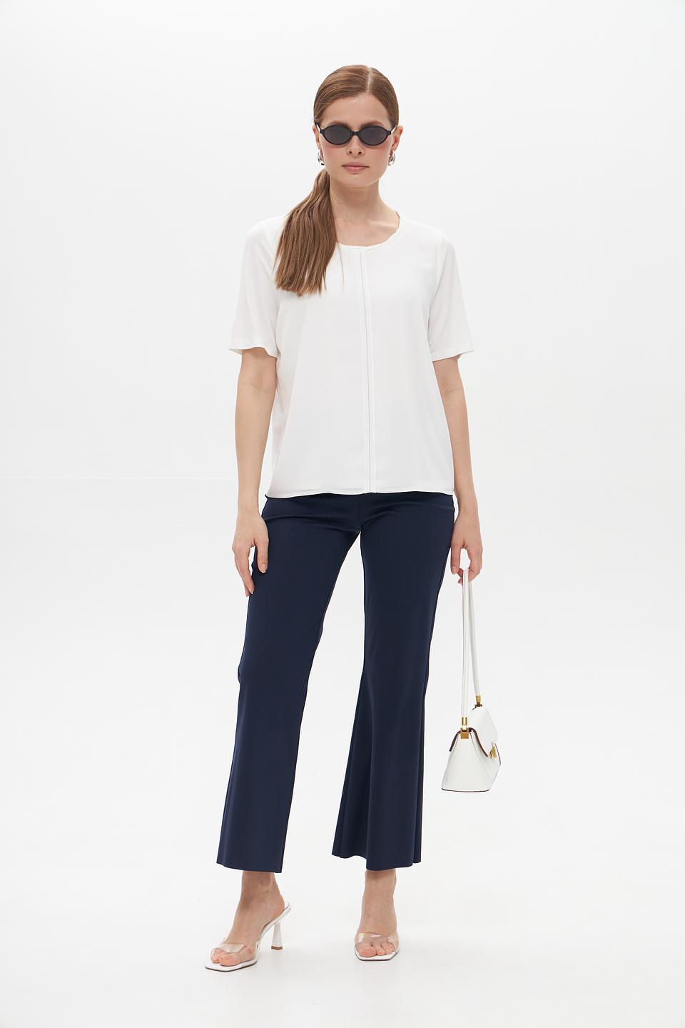 Блузка Frank Walder белая с разрезами