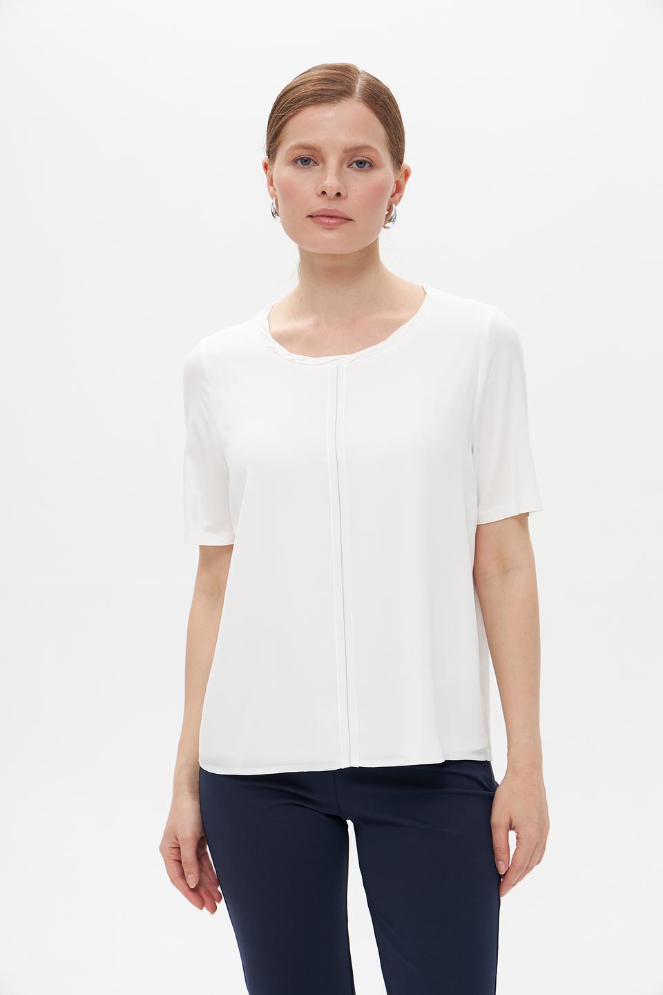 Блузка Frank Walder белая с разрезами