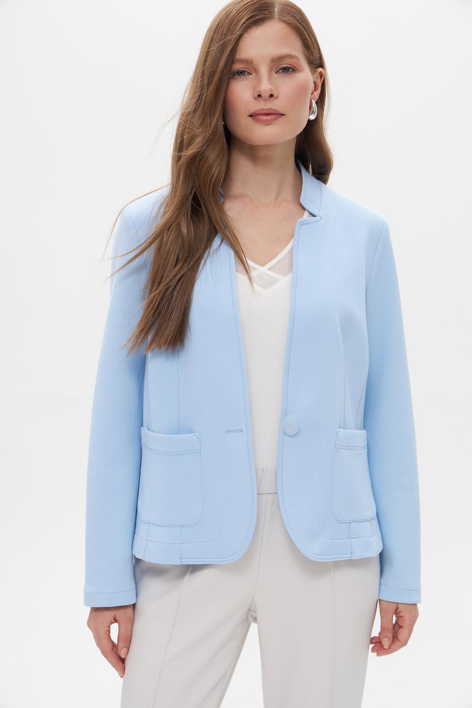 Жакет Bianca голубой приталенный