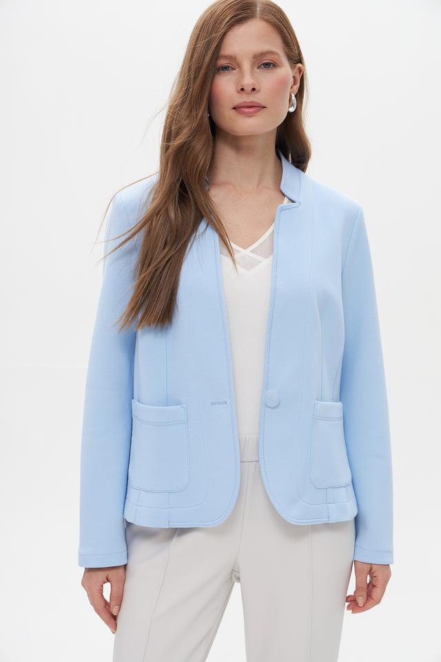 Жакет Bianca голубой приталенный