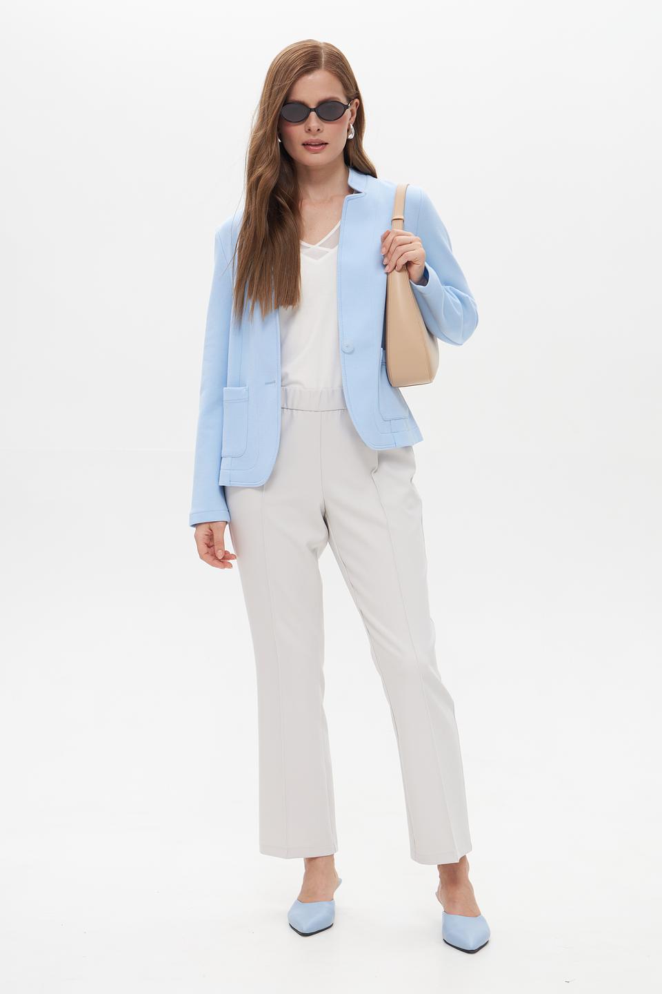 Жакет Bianca голубой приталенный