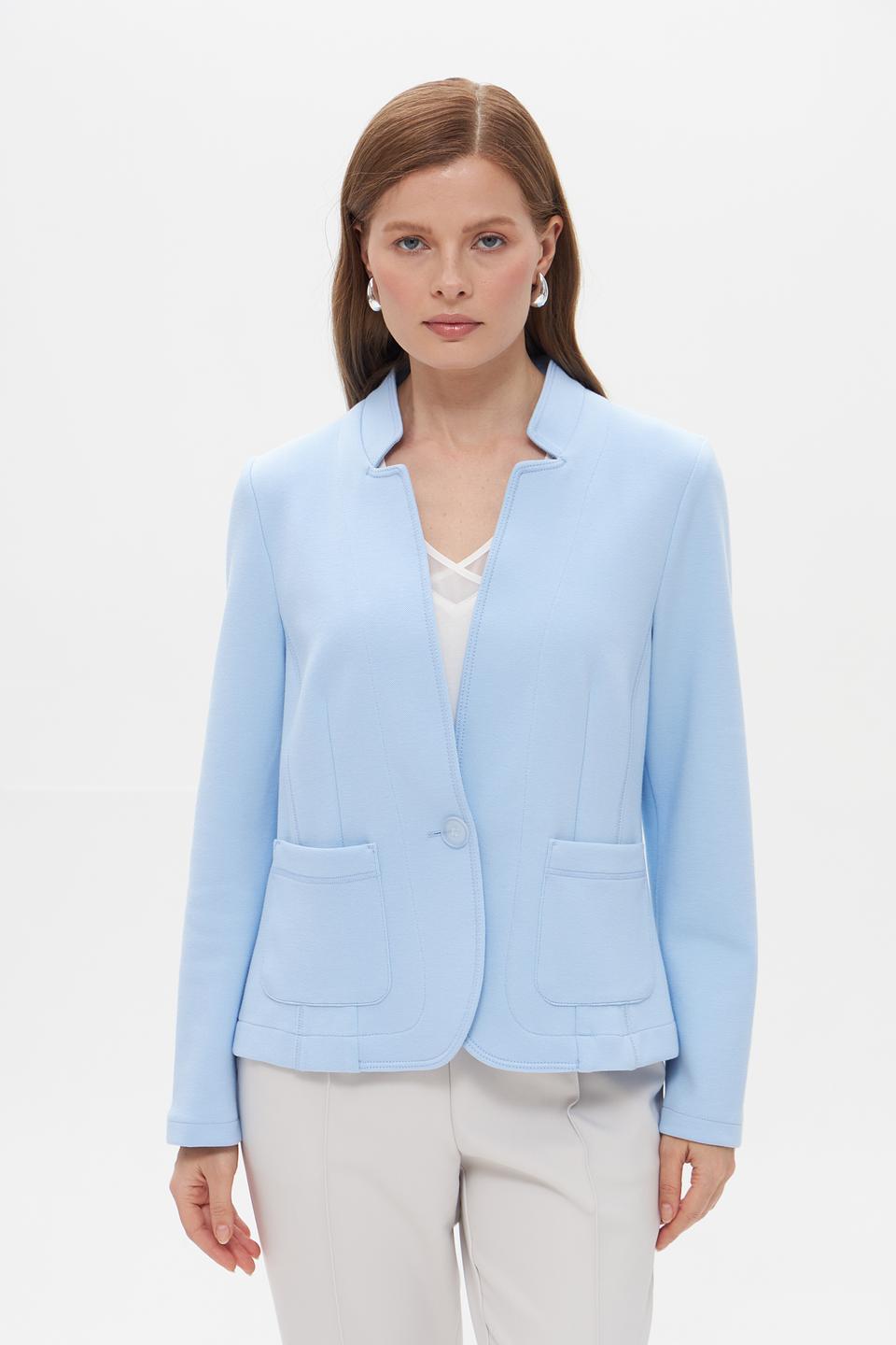 Жакет Bianca голубой приталенный