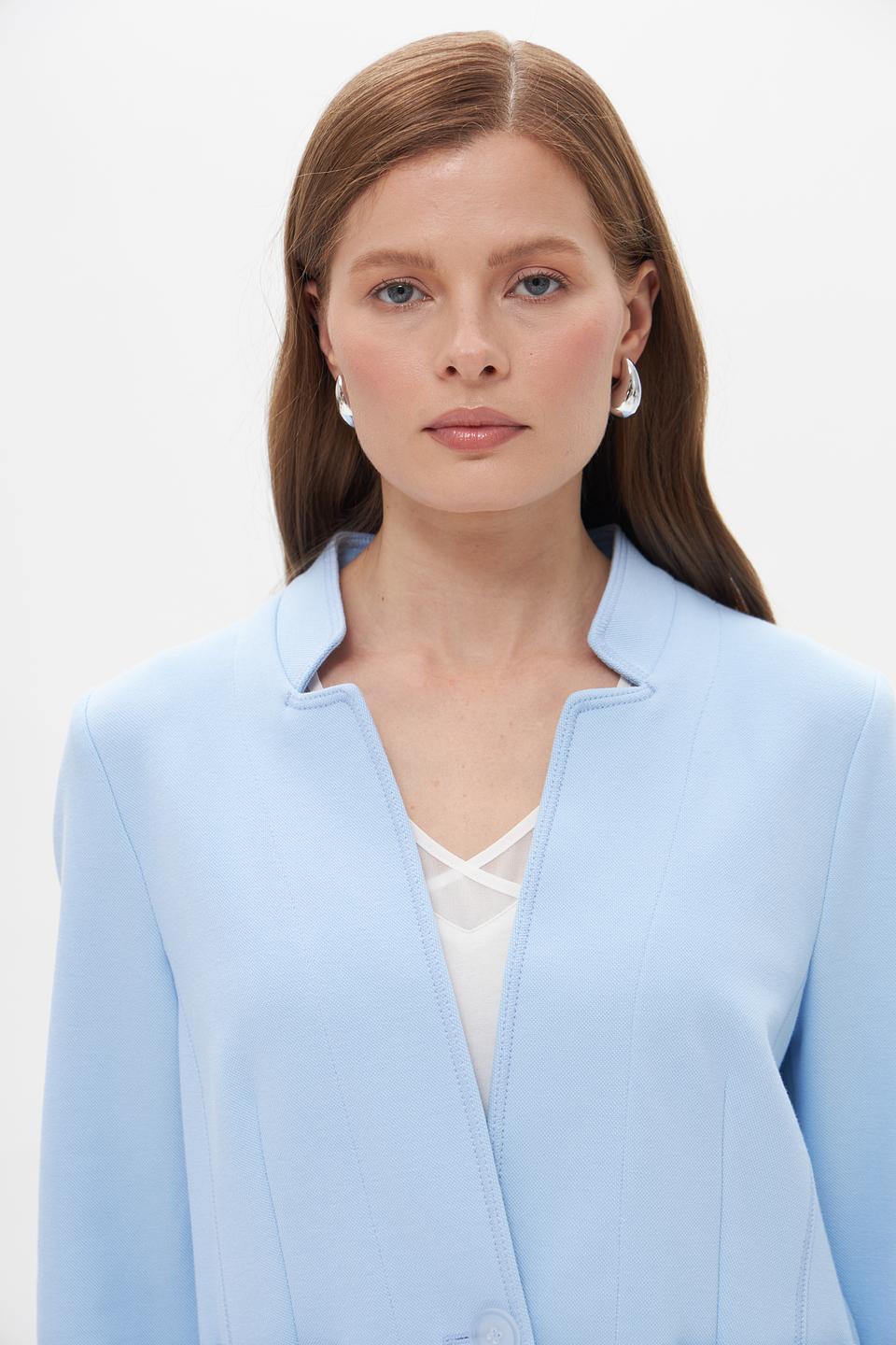 Жакет Bianca голубой приталенный