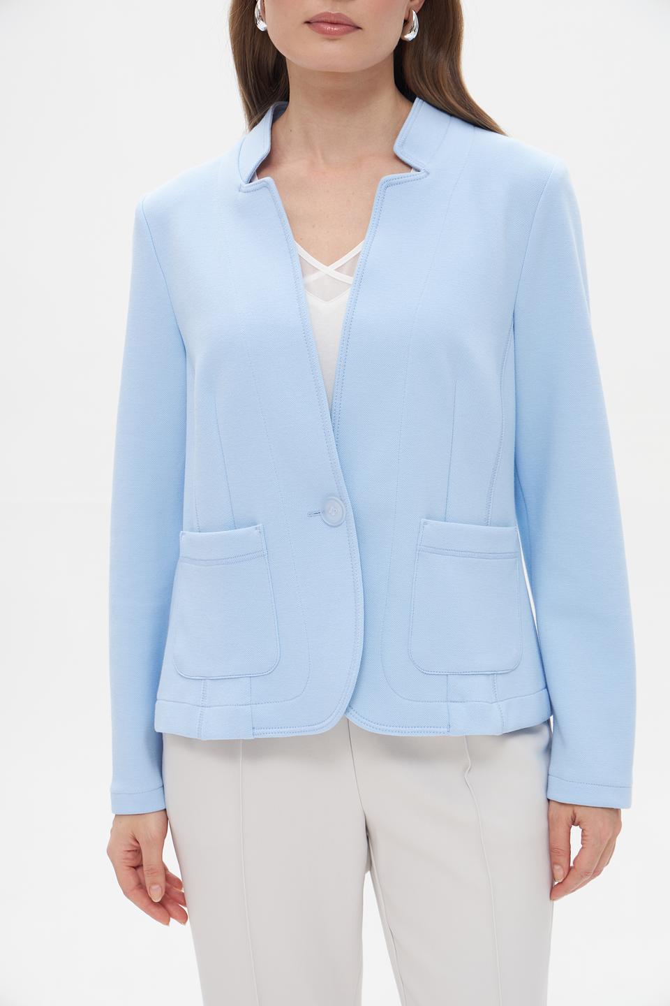 Жакет Bianca голубой приталенный