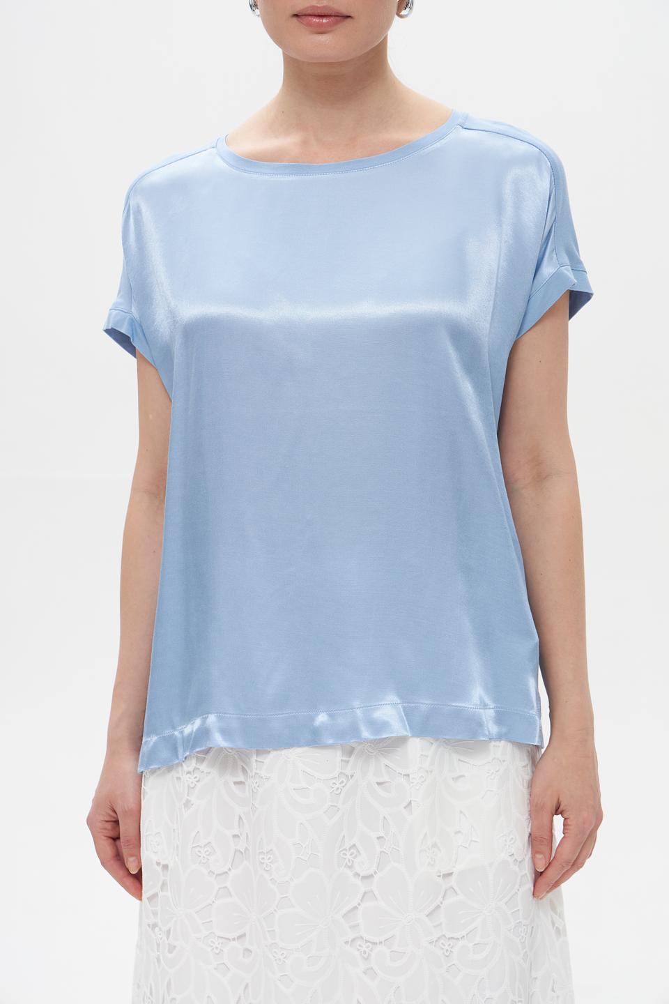 Блузка Bugatti атласная голубая