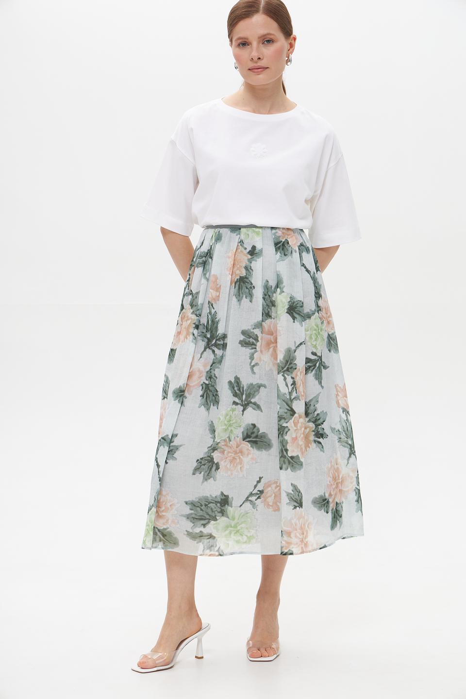 Футболка Luisa Cerano белая с вышивкой