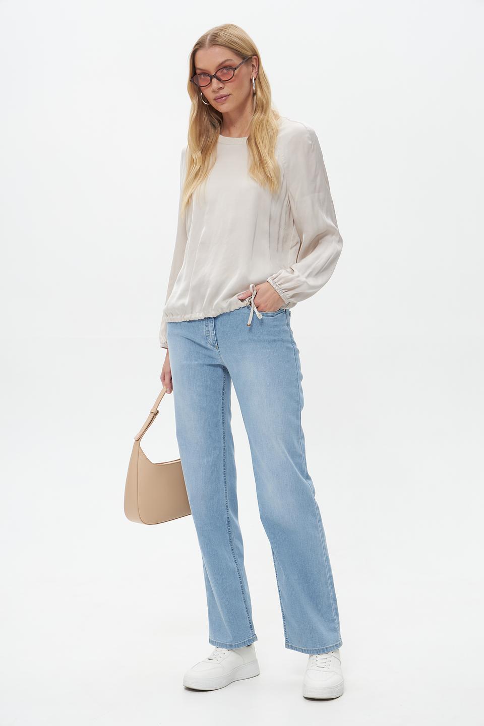 Блузка Lecomte с завязками бежевая