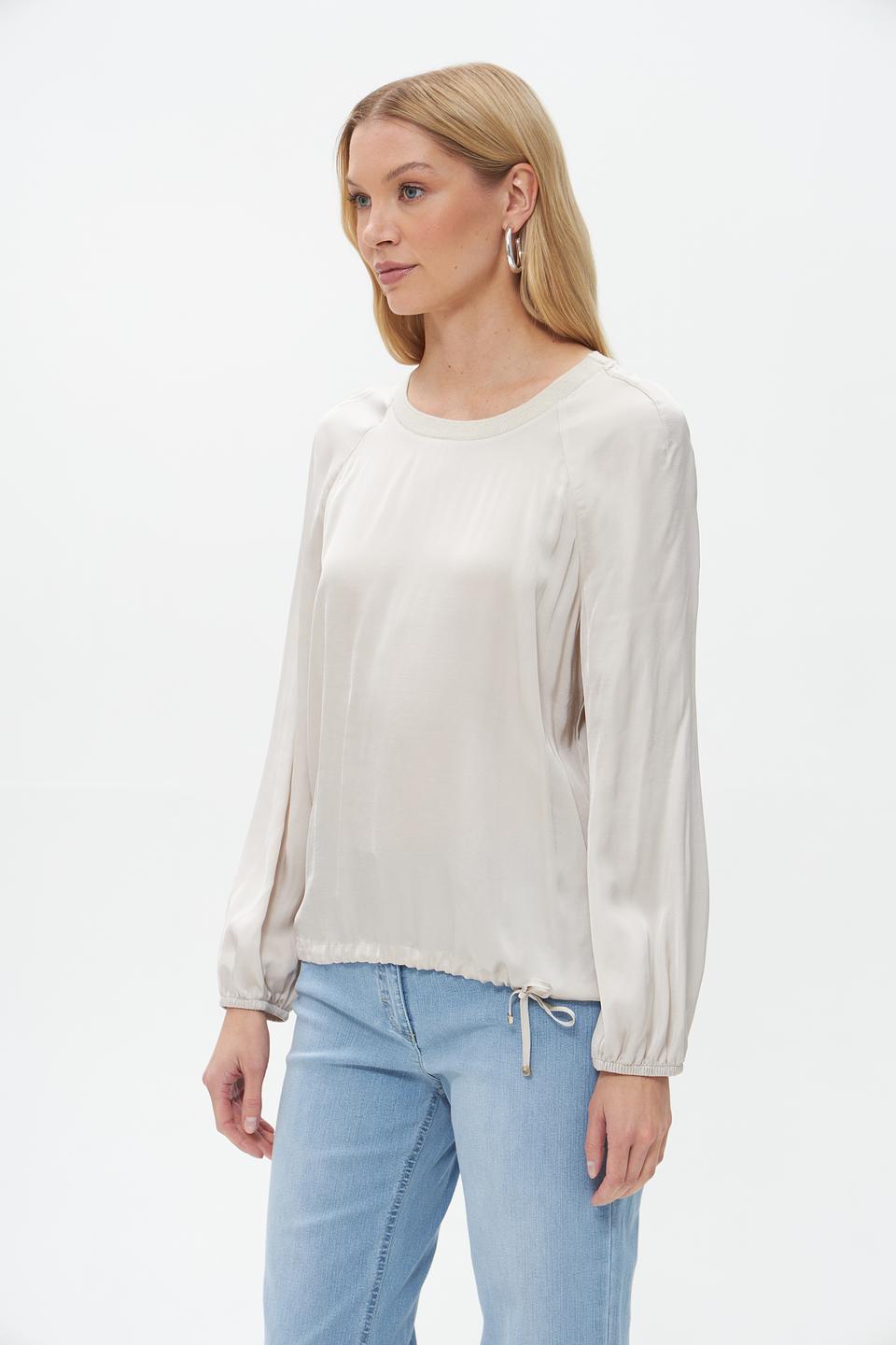 Блузка Lecomte с завязками бежевая