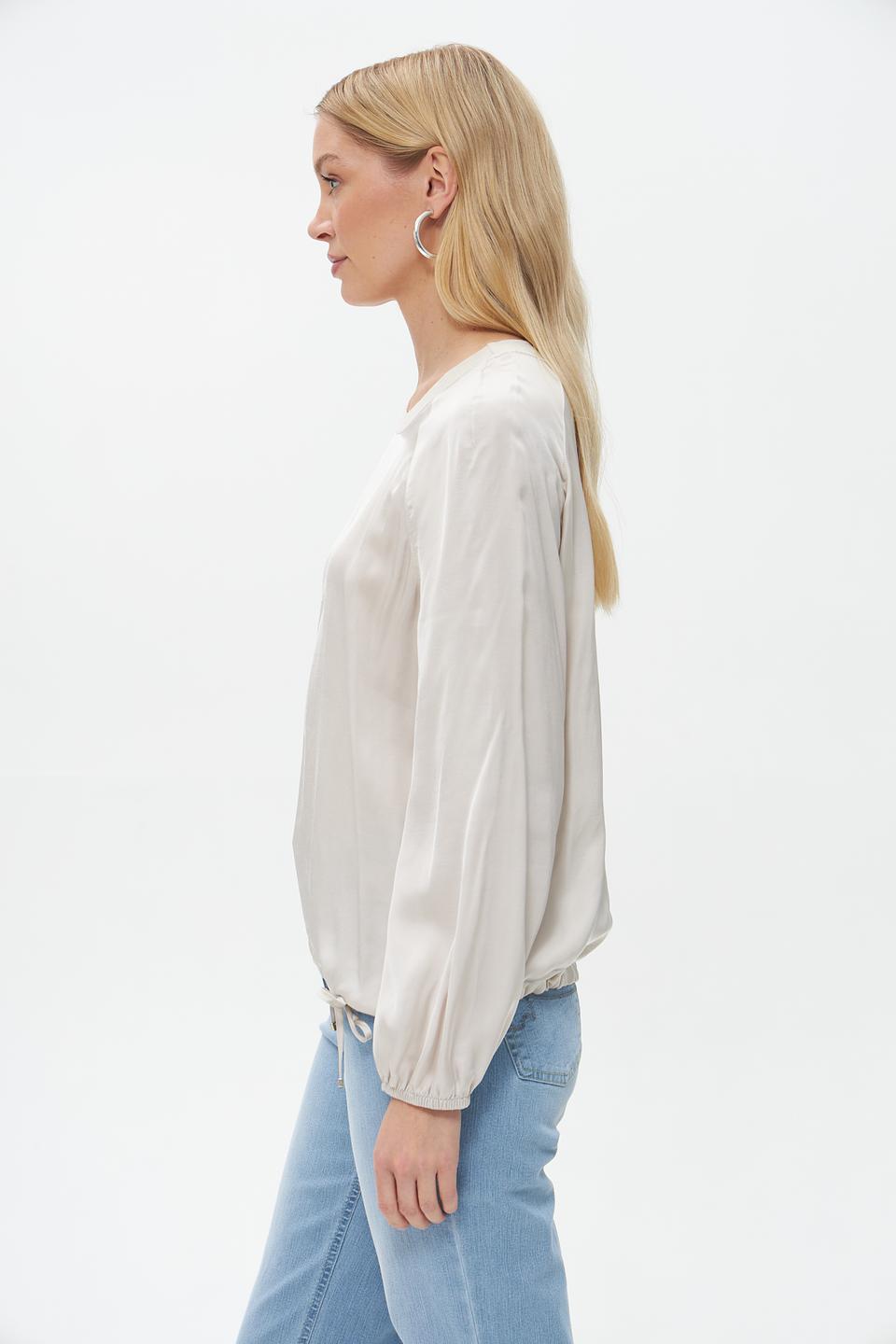 Блузка Lecomte с завязками бежевая