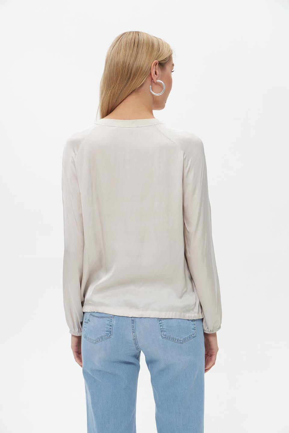 Блузка Lecomte с завязками бежевая