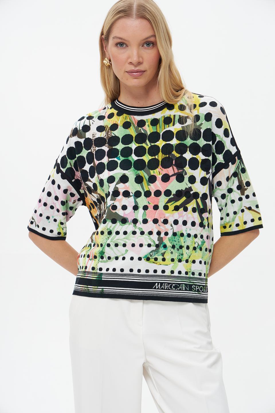 Пуловер Marc Cain с принтом