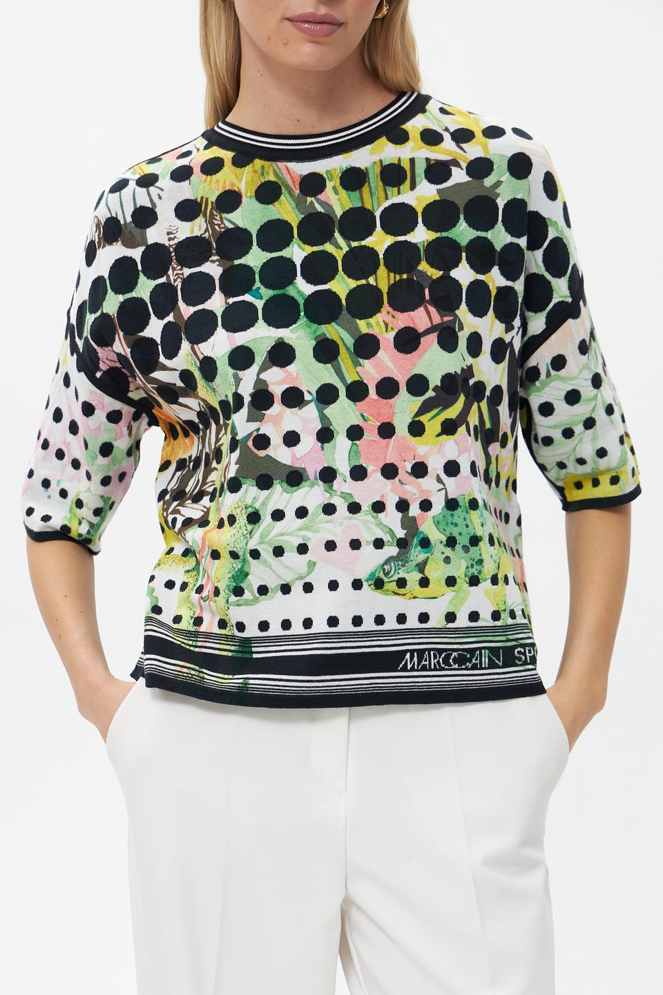 Пуловер Marc Cain с принтом