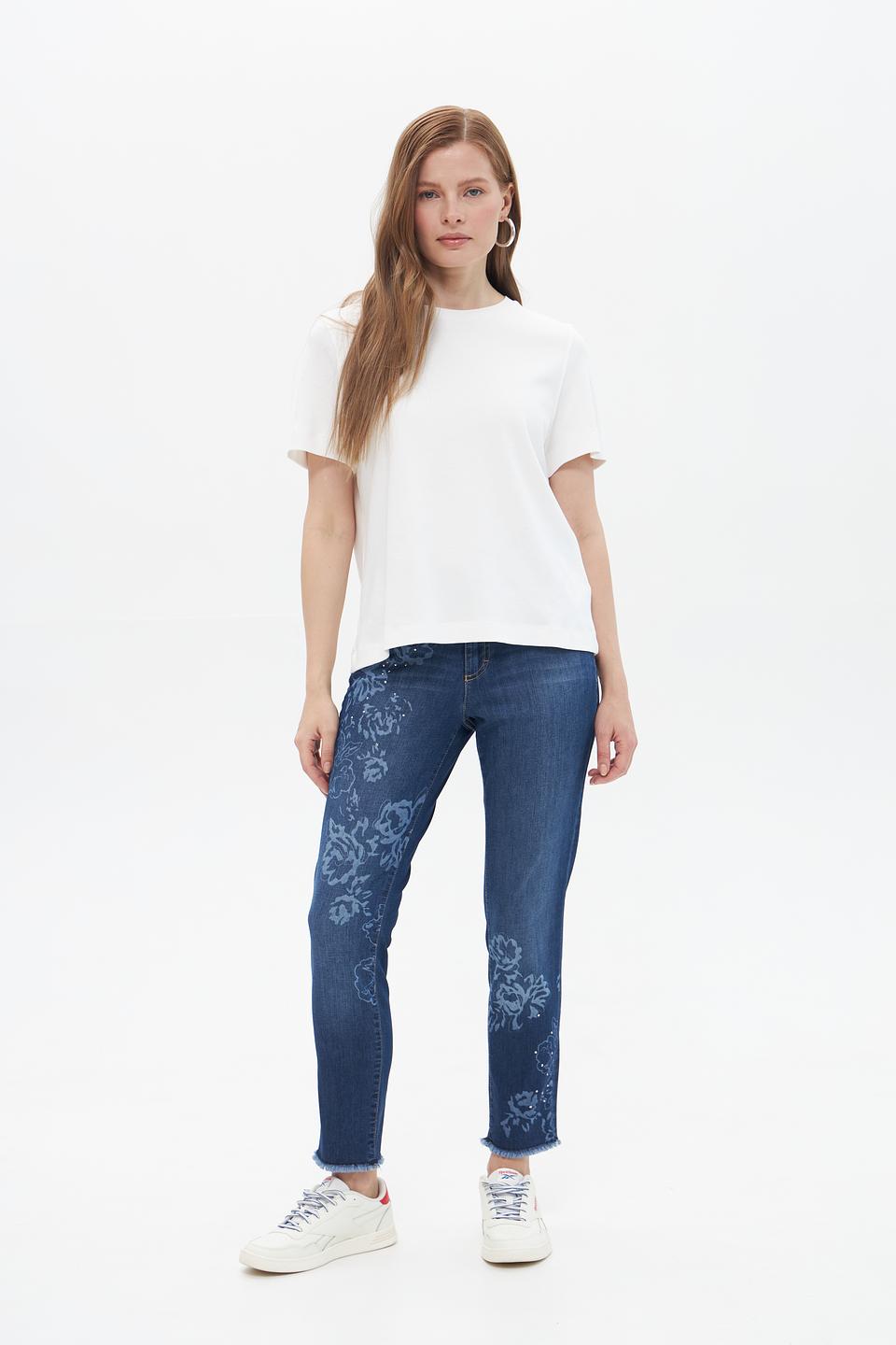 Джинсы с вышивкой Rabe collection