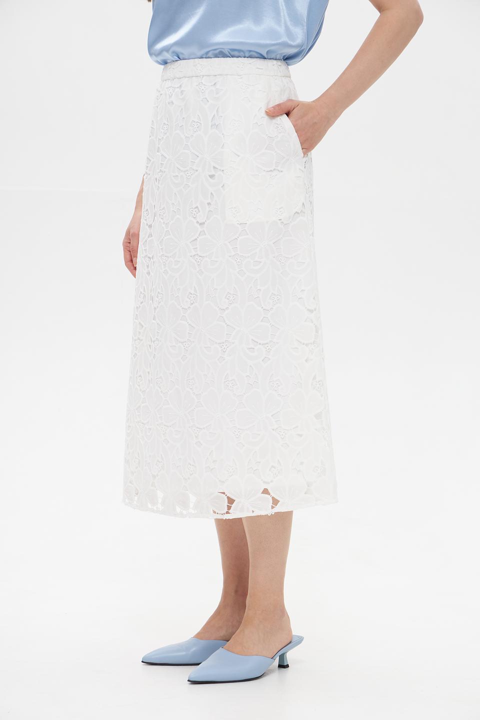 Юбка UNQ с цветочным кружевом