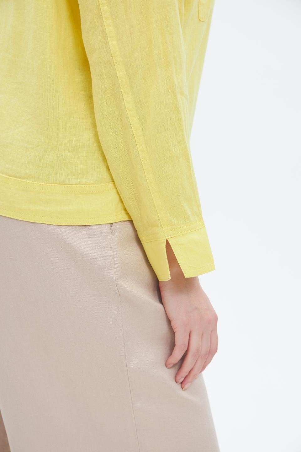 Жакет Lebek из льна жёлтый