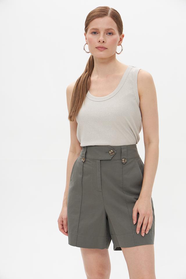 Топ Oui женский серый