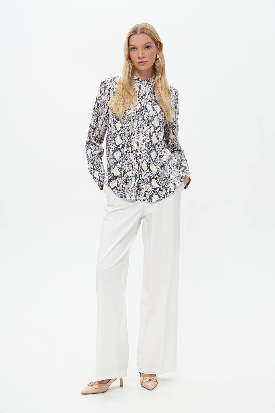 Блуза Oui с принтом змеи