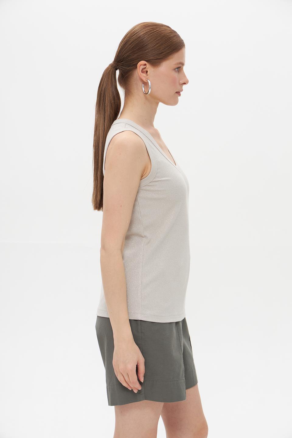 Топ Oui женский серый