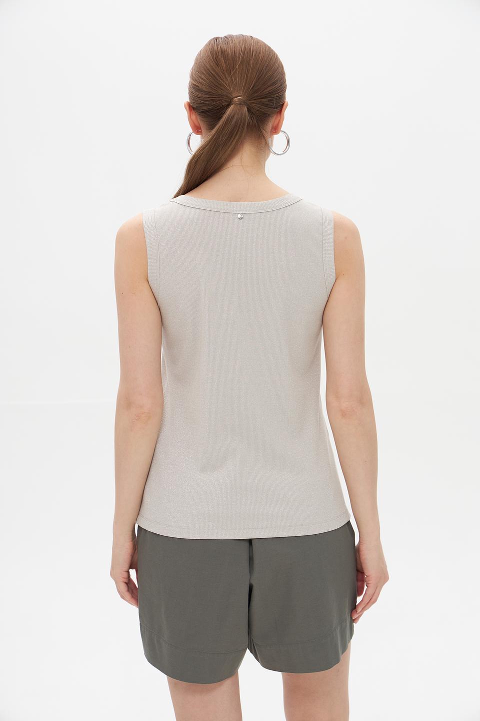 Топ Oui женский серый