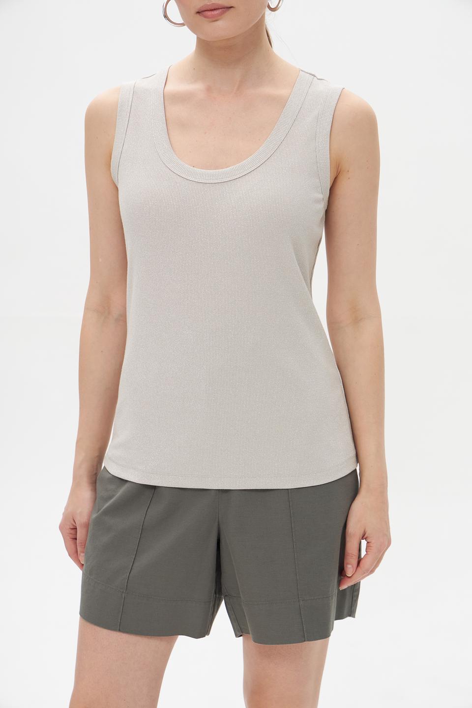 Топ Oui женский серый