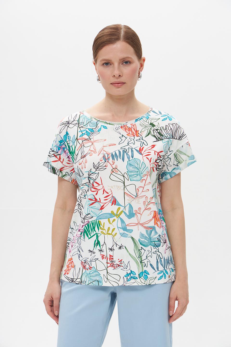 Футболка Marc Cain с цветочным принтом